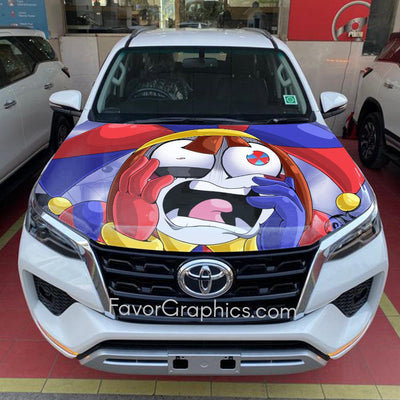 Pomni Amazing Digital Circus Itasha Car Vinyl Hood Wrap Decal Sticker