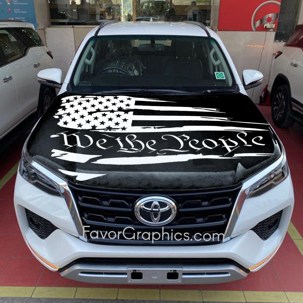 American Flag We The People Itasha Car Vinyl Hood Wrap Decal Sticker
