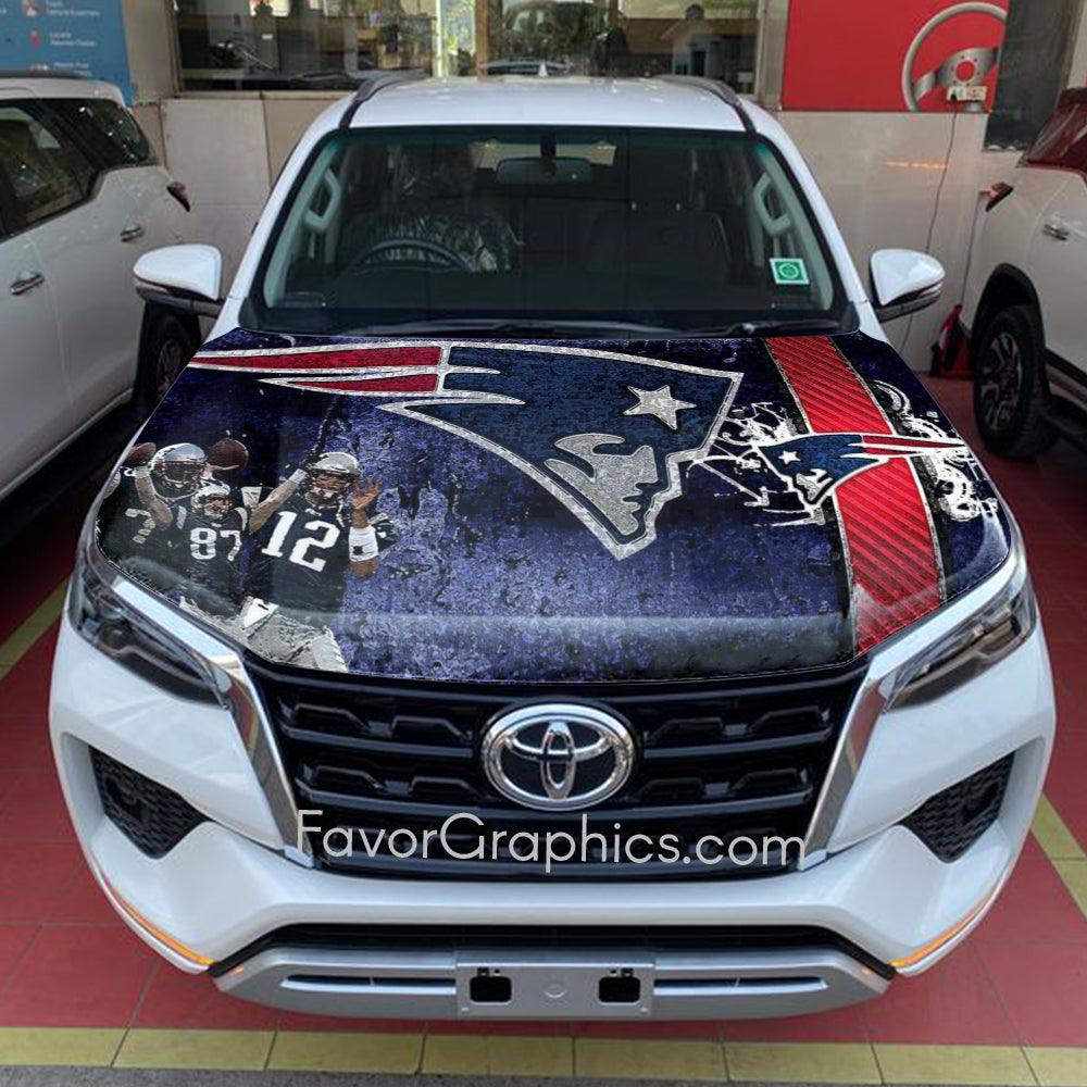 New England Patriots Itasha Car Vinyl Hood Wrap Decal Sticker