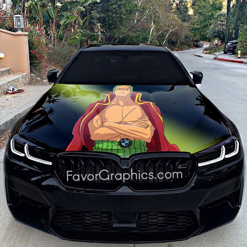 Roronoa Zoro One Piece Itasha Car Vinyl Hood Wrap Decal Sticker
