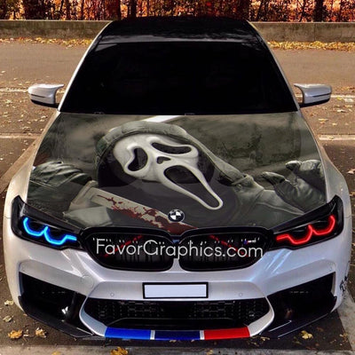 Scream Ghostface Itasha Car Vinyl Hood Wrap Decal Sticker