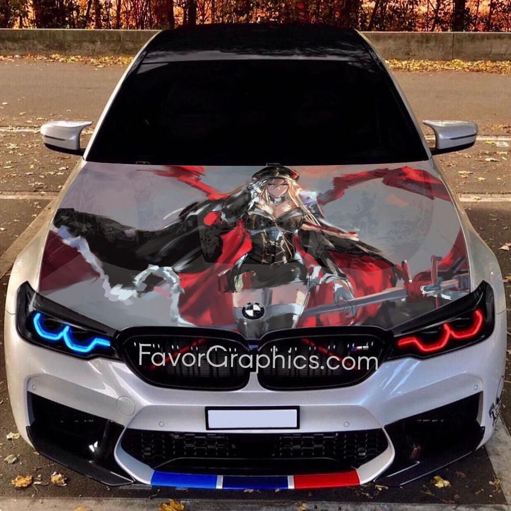 Bismarck Azur Lane Itasha Car Vinyl Hood Wrap Decal Sticker Favor