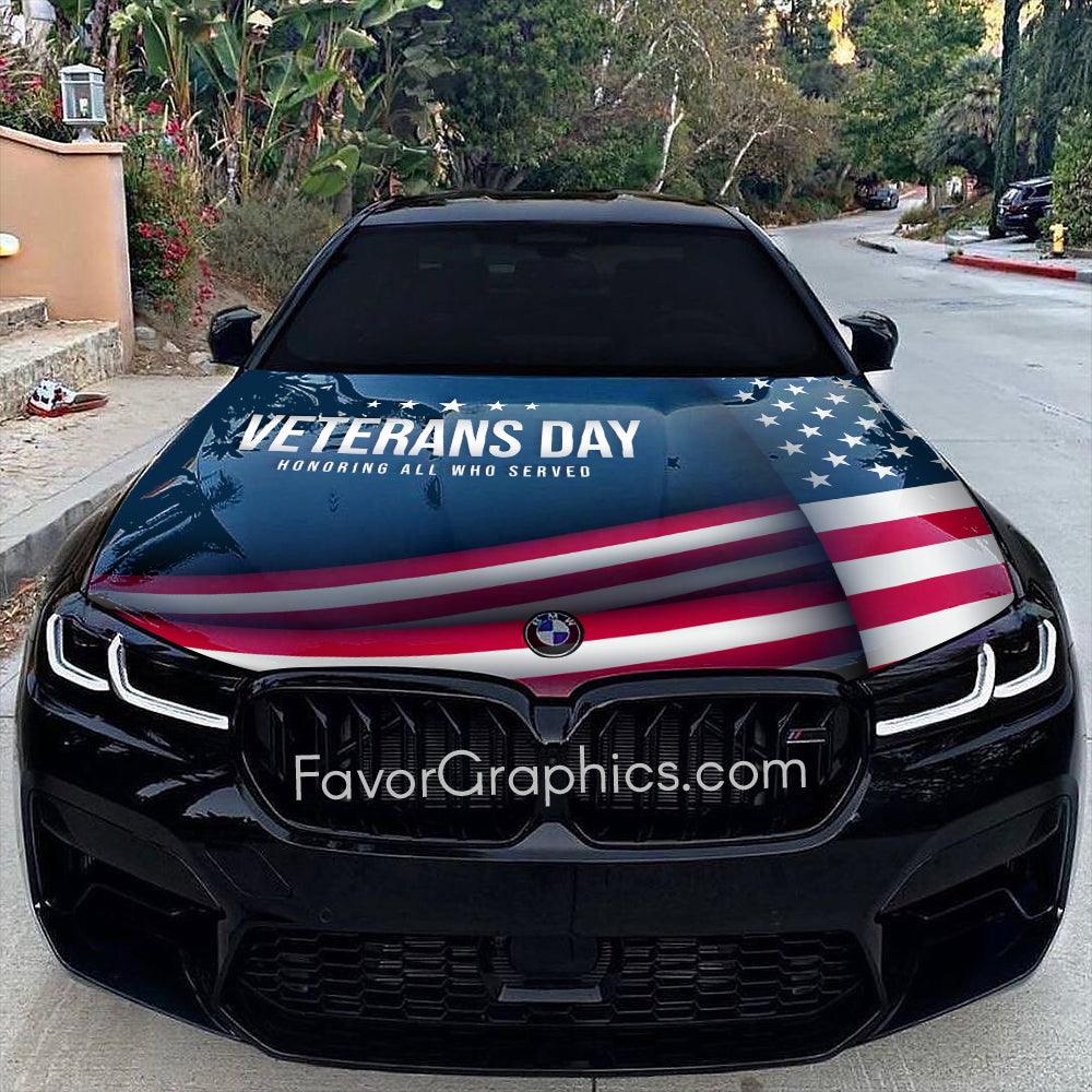 Military Veterans Day Itasha Car Vinyl Hood Wrap Decal Sticker