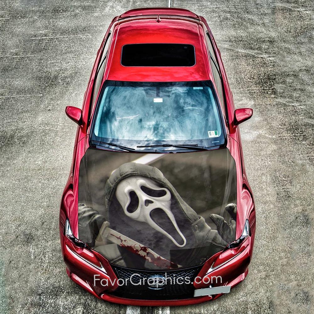Scream Ghostface Itasha Car Vinyl Hood Wrap Decal Sticker
