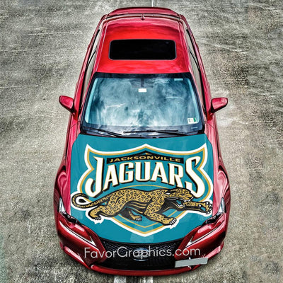 Jacksonville Jaguars Itasha Car Vinyl Hood Wrap Decal Sticker