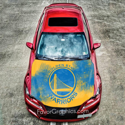 Golden State Warriors Itasha Car Vinyl Hood Wrap Decal Sticker
