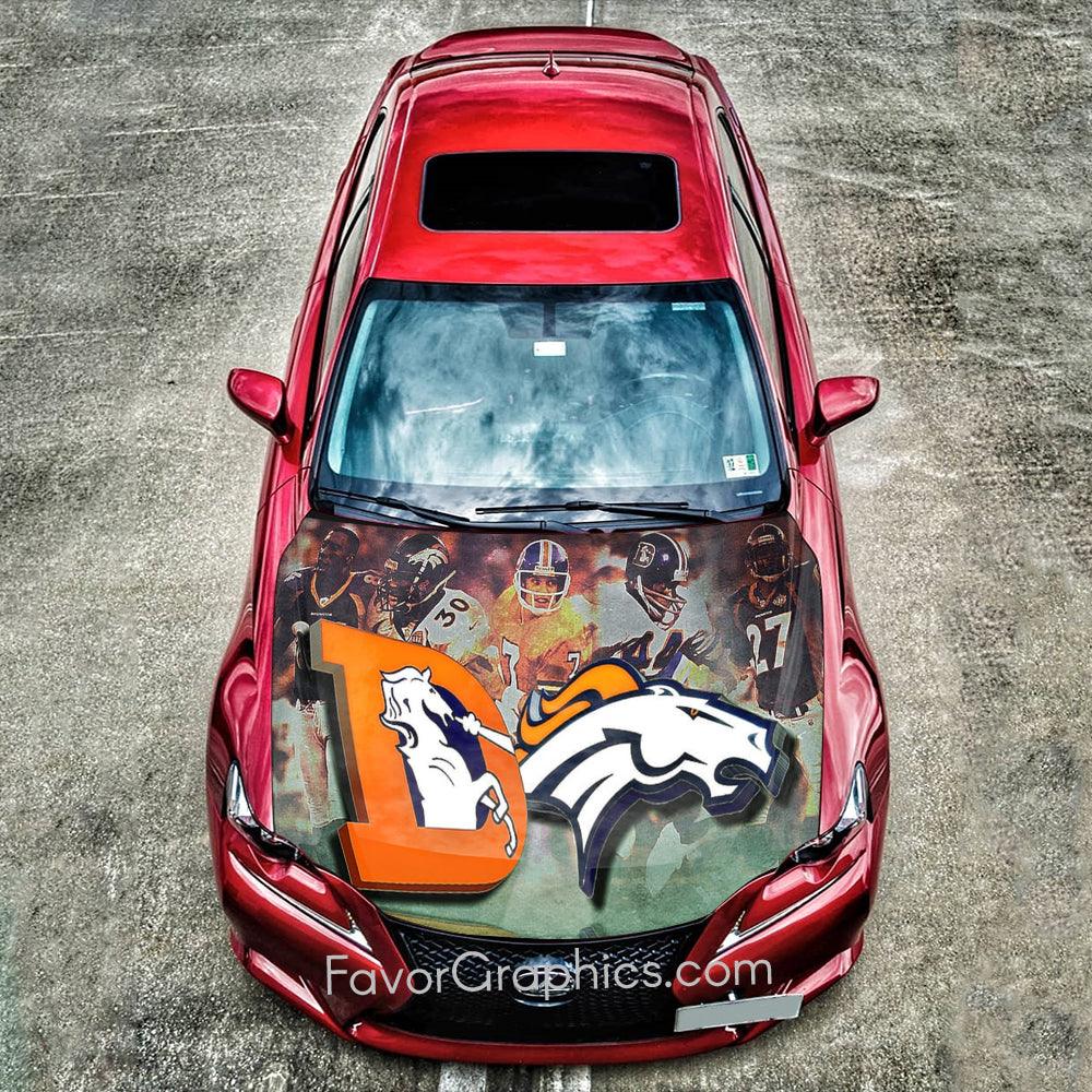 Denver Broncos Itasha Car Vinyl Hood Wrap Decal Sticker