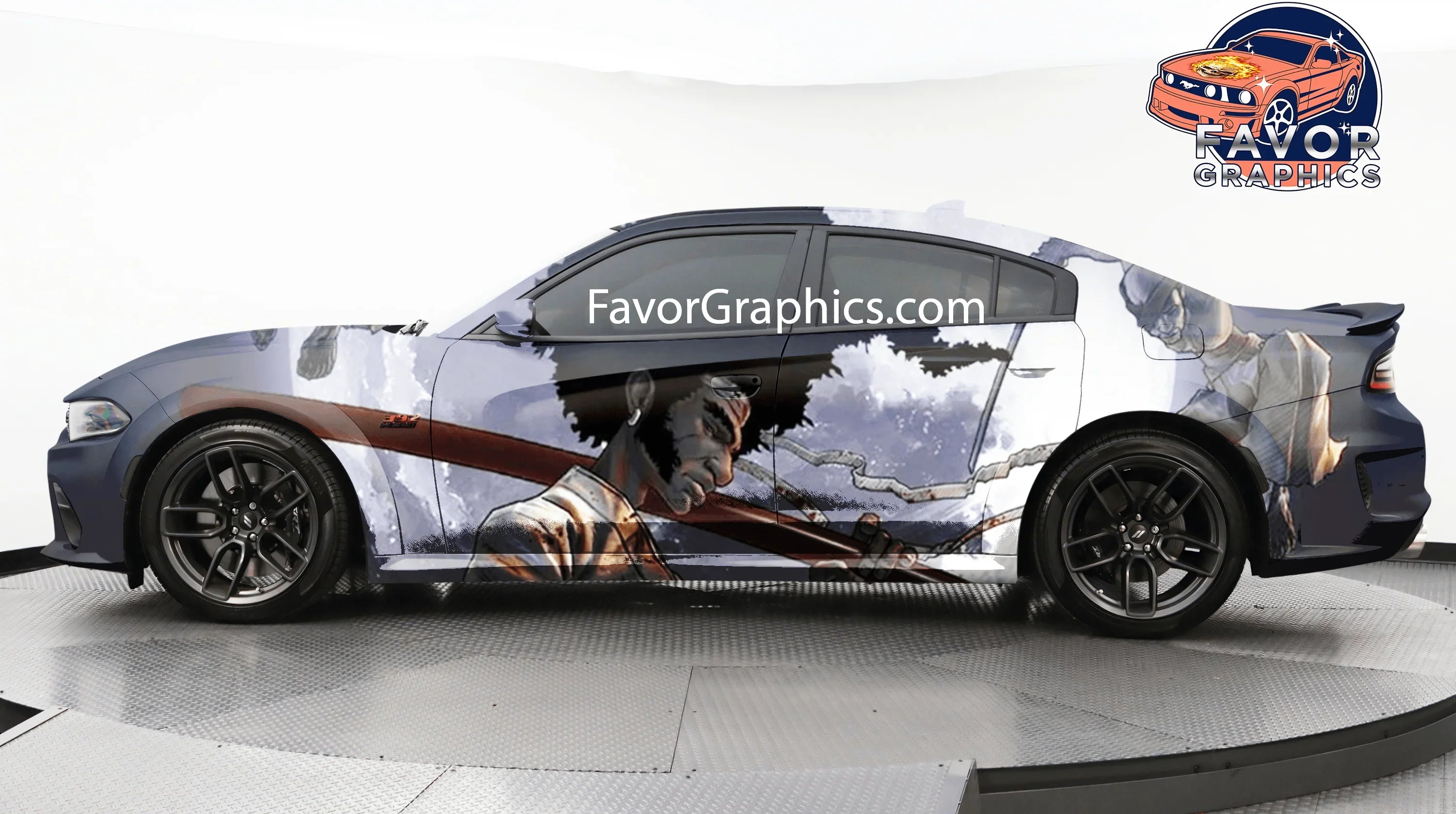 Adesivo Auto INDIGOS UG - Afro Samurai JDM Die Cut, 88x88 Mm, Rosso, Resistente UV