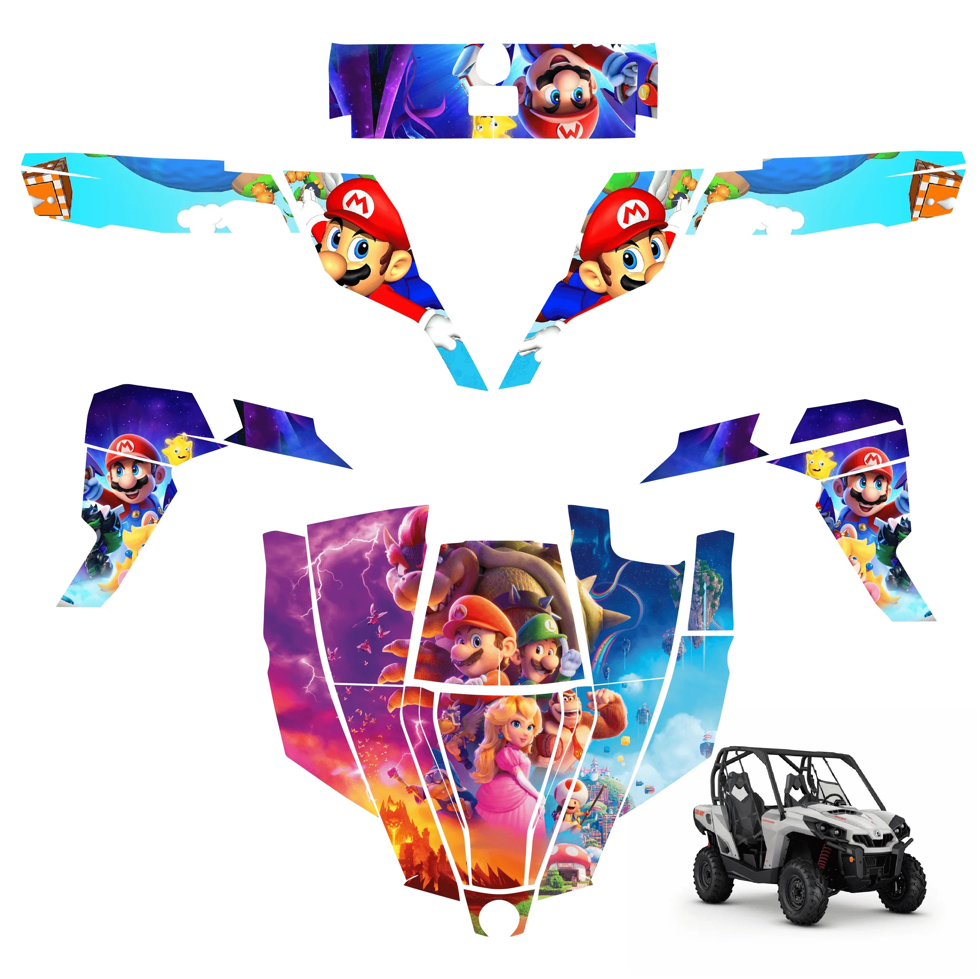 Mario Vinyl Wrap Decal Sticker for Canam Commander 1000 Favor Graphics