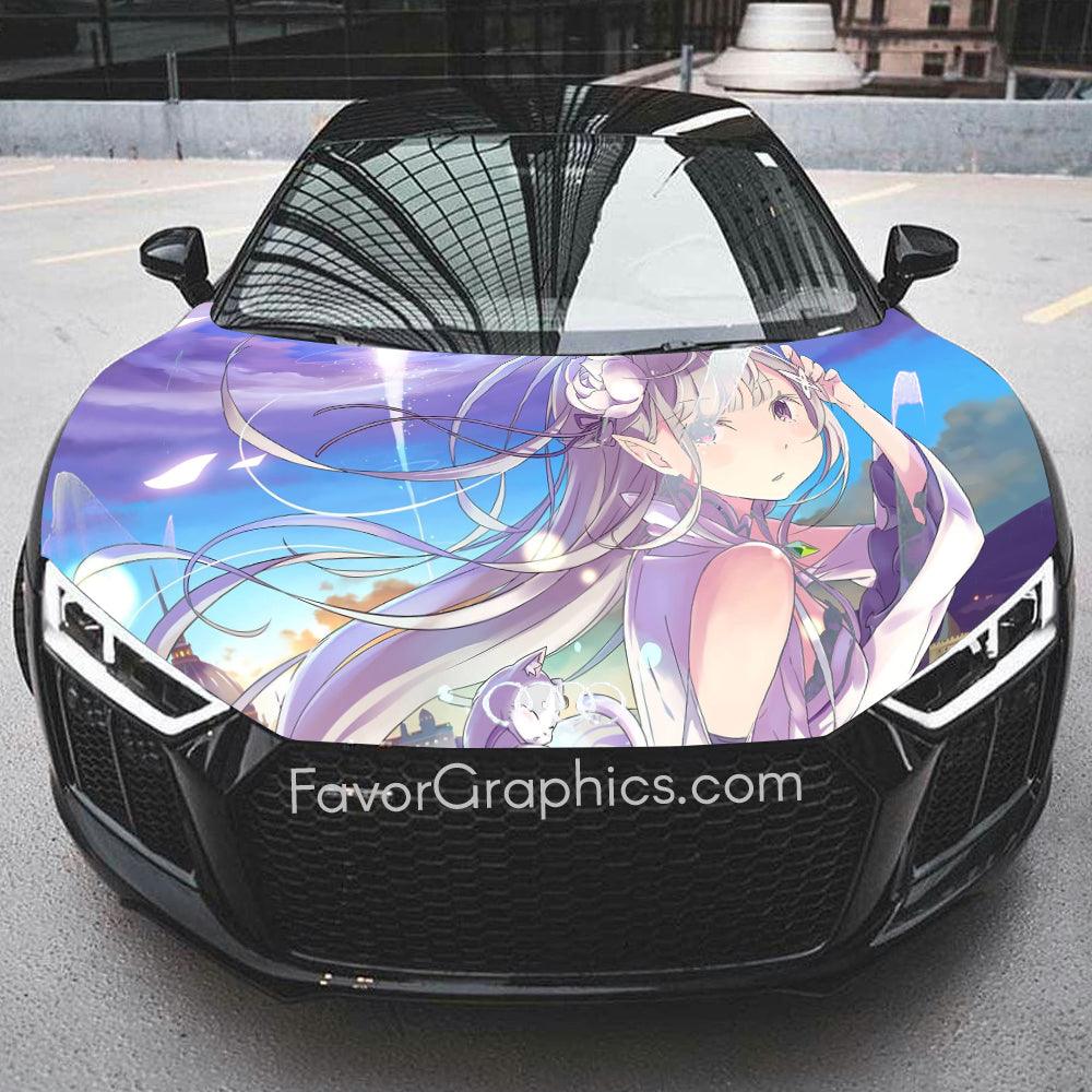 Japan Itasha Vinyl Car Sticker Anime Cartoon Re Zero Emilia Door Side Decals  Ralliart Rally Hood Stickers On Car Accessories - Car Stickers - AliExpress