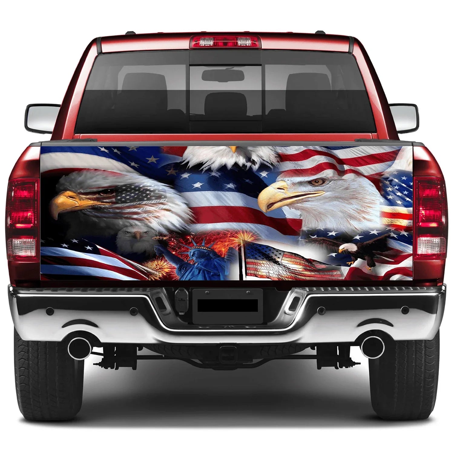 American Flag Tailgate Wrap Bald Eagle Symbols Of America Wraps For Tr