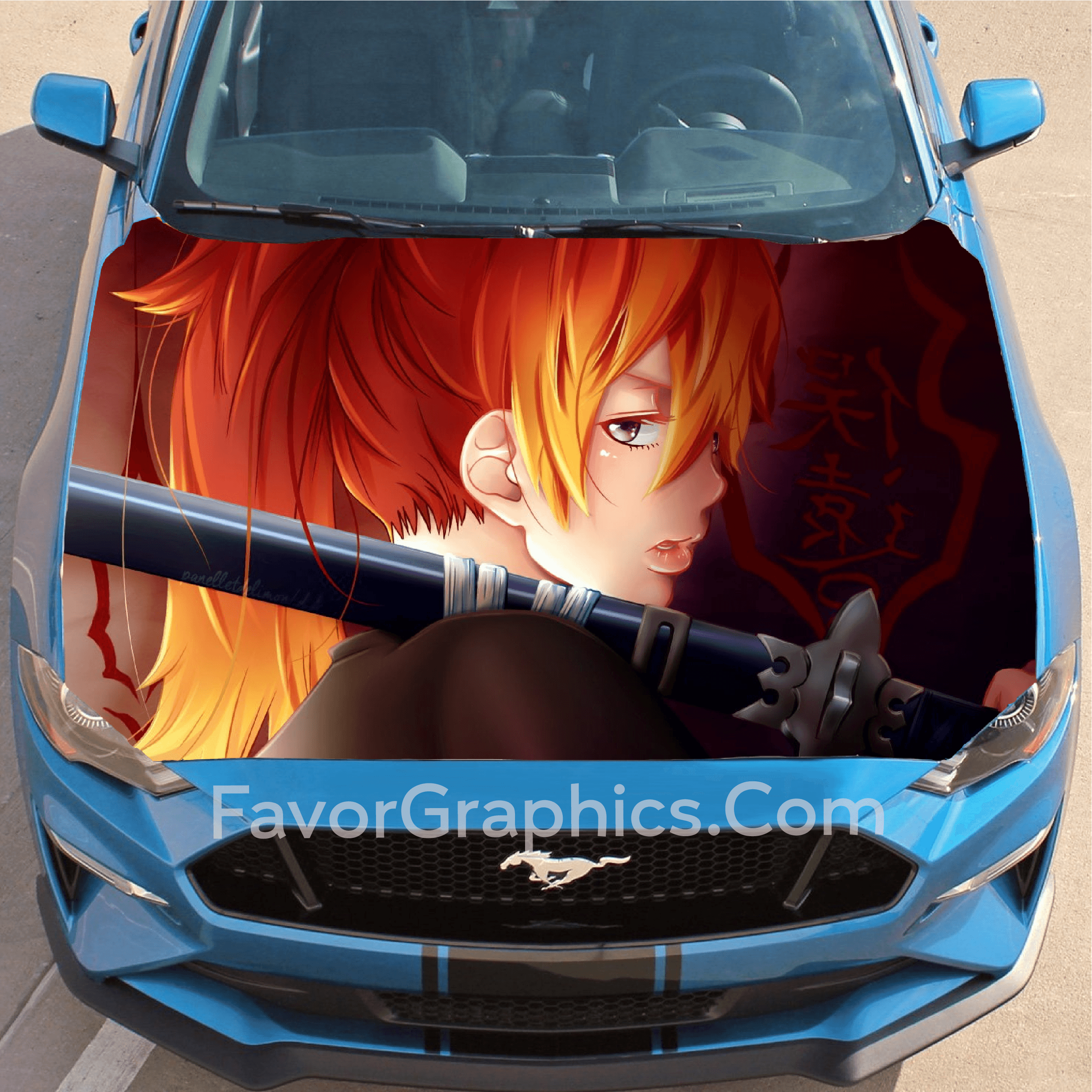 Blue Exorcist Shura Kirigakure Car Decal Vinyl Hood Wrap – Favor Graphics