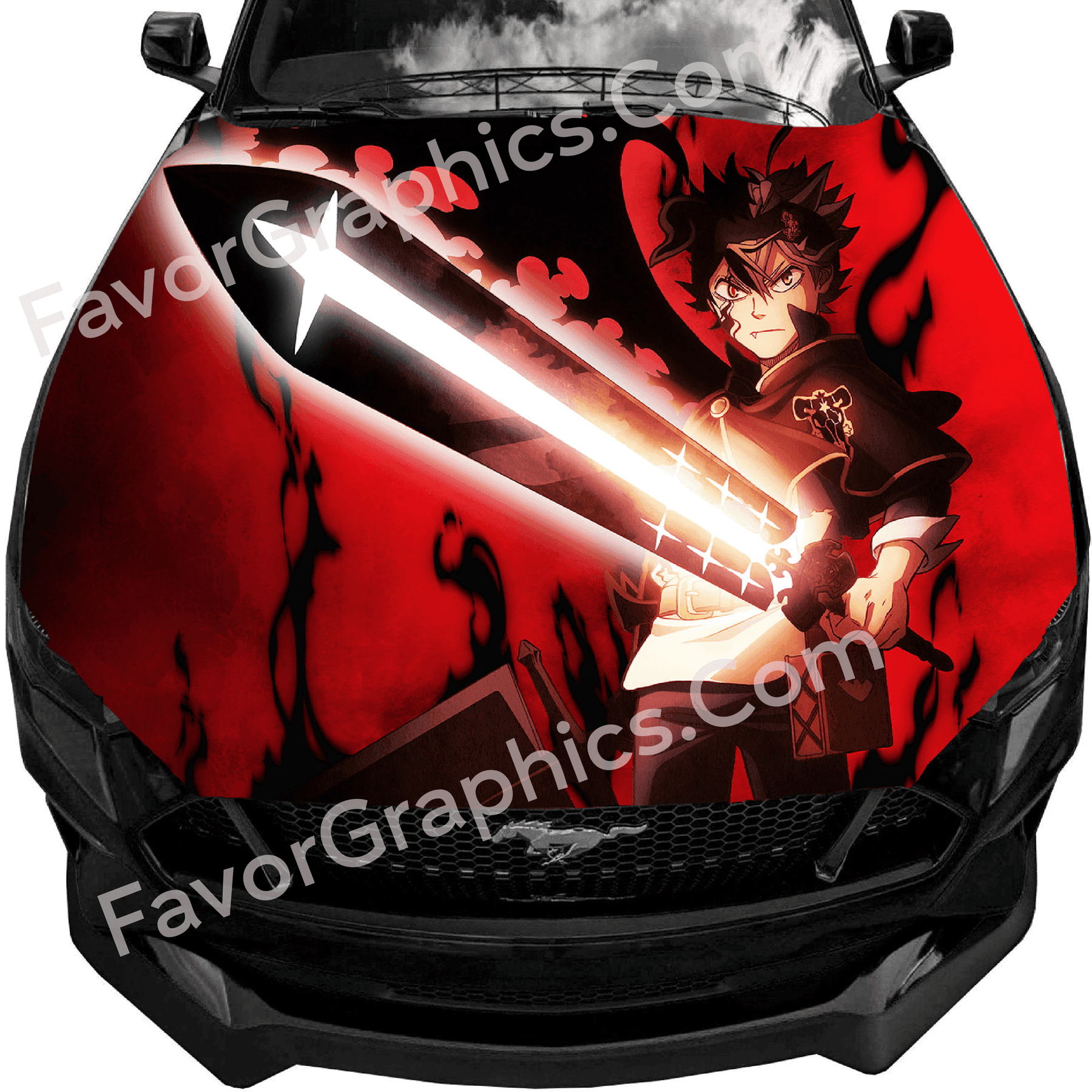 Black Clover Vinyl Car Wraps on Autos, Trucks, and SUVs Favor Graphics