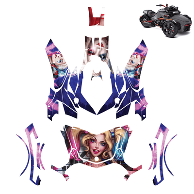 Harley Quinn Vinyl Wrap Decal Sticker for Can Am Spyder F3 2015-2022