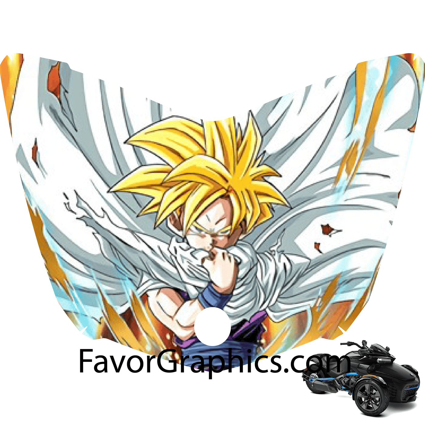 Gohan Dragon Ball Vinyl Hood Wrap Decal Sticker Can Am Spyder F3