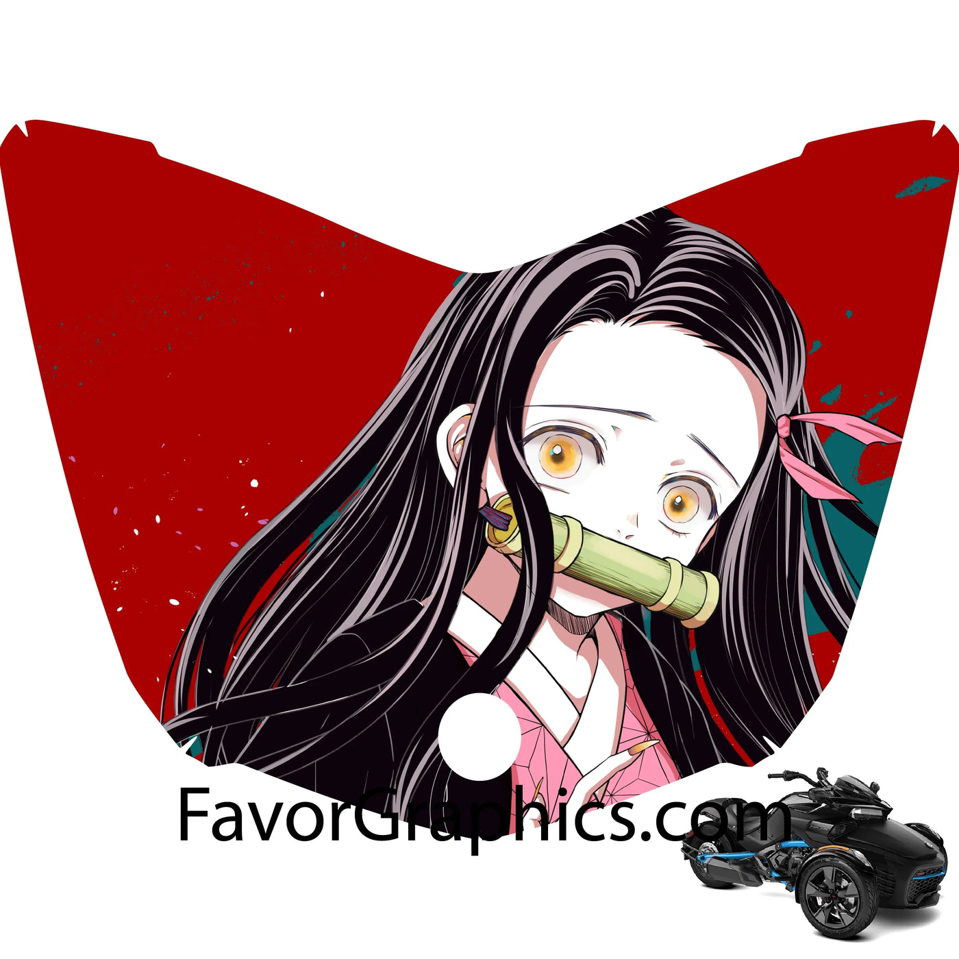 Nazuko Sticker Decal Nezuko Kamado Vinyl Hood Wrap Decal Sticker Can Am Spyder F3 – Favor ...