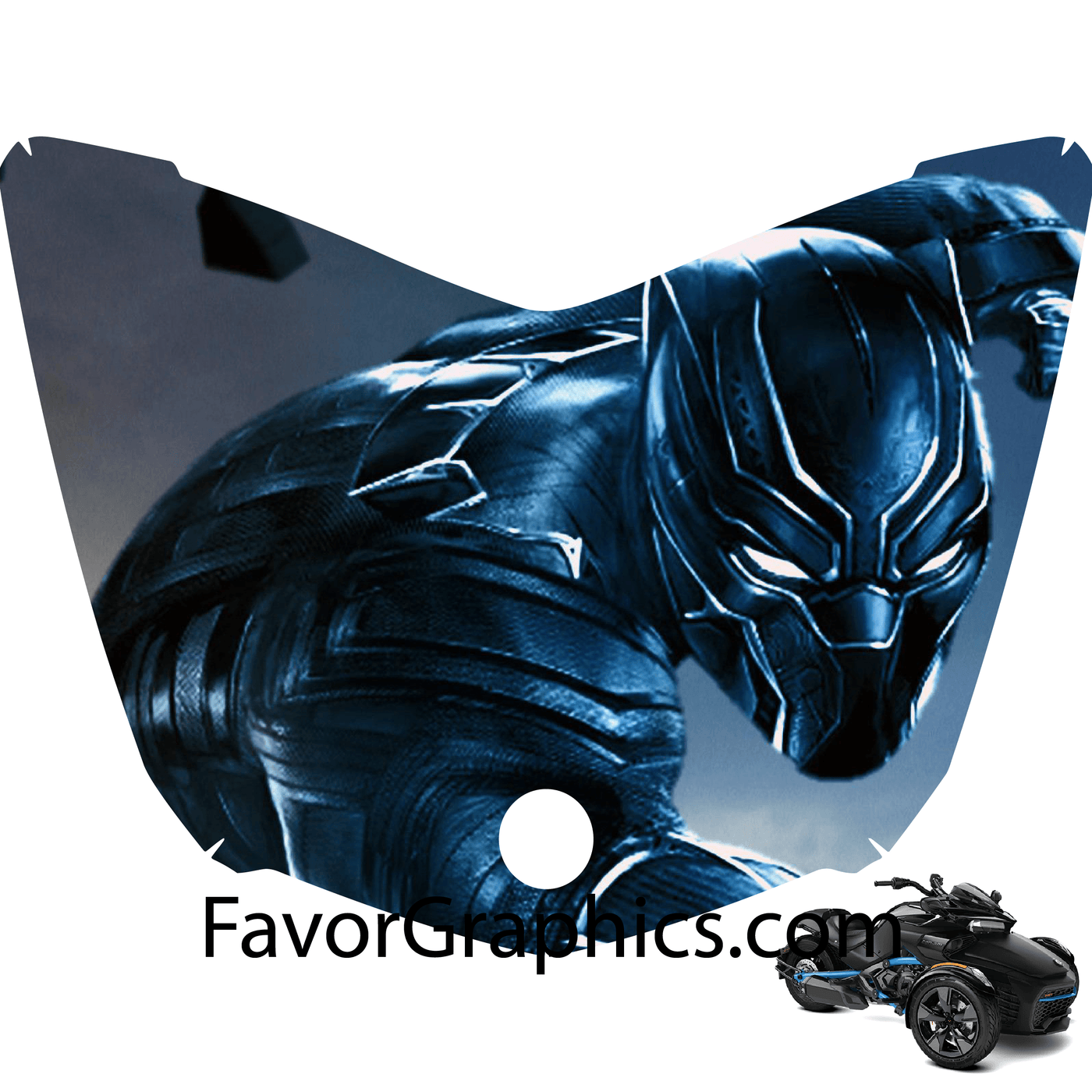 Black Panther Vinyl Hood Wrap Decal Sticker Can Am Spyder F3