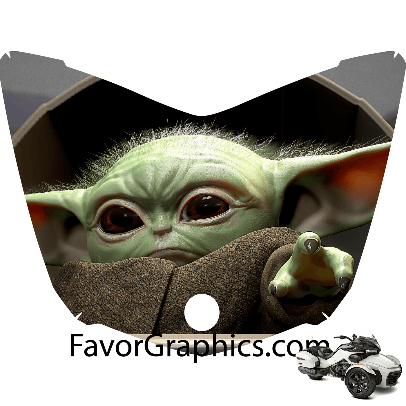 Baby Yoda Star Wars Vinyl Hood Wrap Decal Sticker Can Am Spyder F3