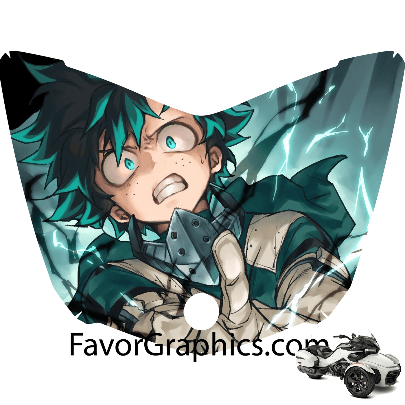 Izuku Midoriya MHA Vinyl Hood Wrap Decal Sticker Can Am Spyder F3