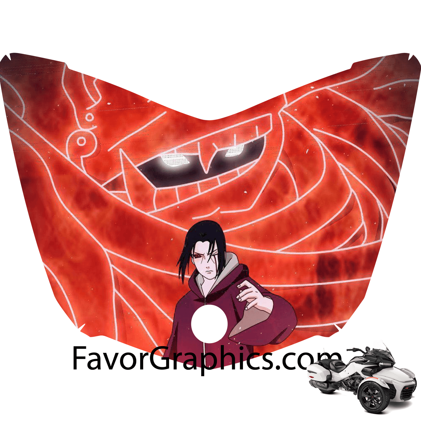 Itachi Uchiha Vinyl Hood Wrap Decal Sticker Can Am Spyder F3