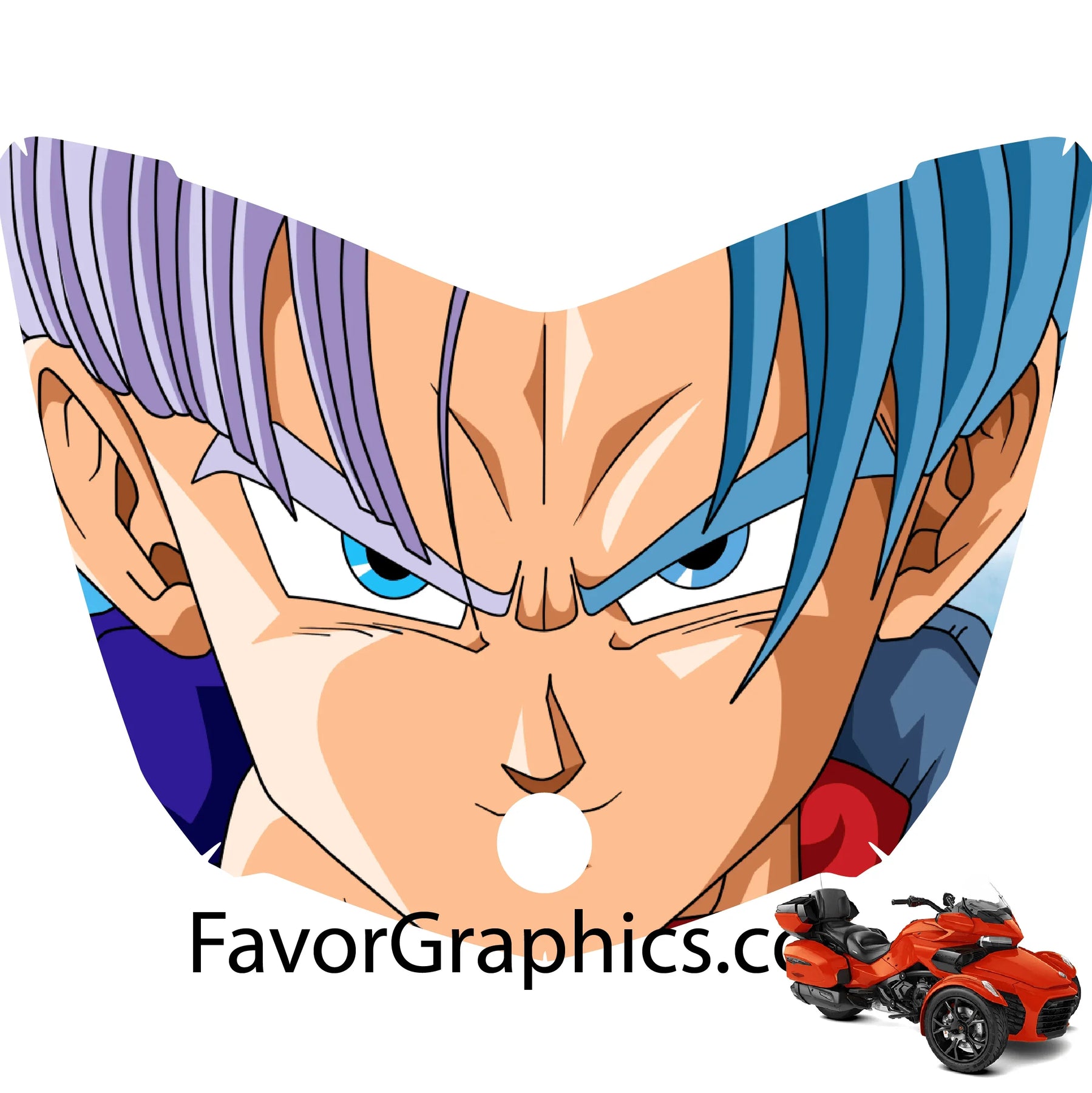 Trunks Sticker Trunks Dragon Ball Vinyl Hood Wrap Decal Sticker Can Am Spyder F3 ...