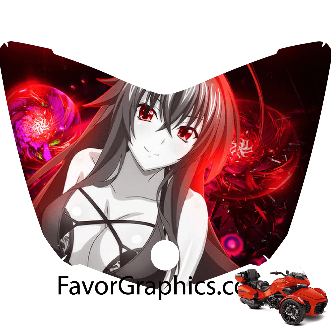 Rias Gremory High School DxD Vinyl Hood Wrap Can Am Spyder F3