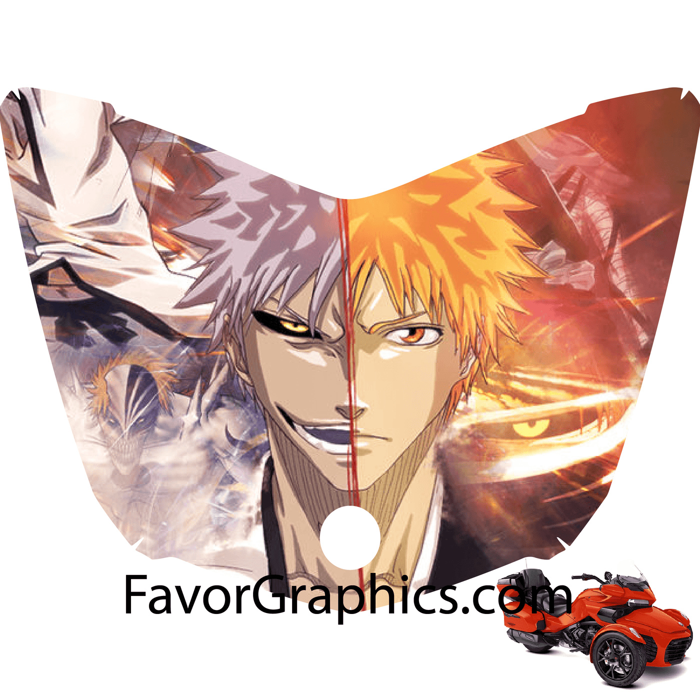 Hollow Ichigo Vinyl Hood Wrap Decal Sticker Can Am Spyder F3