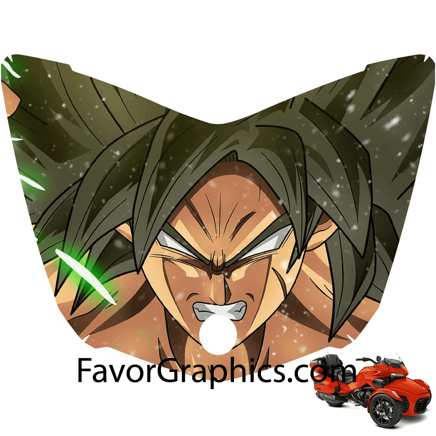 Broly Dragon Ball Vinyl Hood Wrap Decal Sticker Can Am Spyder F3 ...