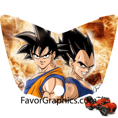 Goku Vegeta Dragon Ball Vinyl Hood Wrap Decal Sticker Can Am Spyder F3