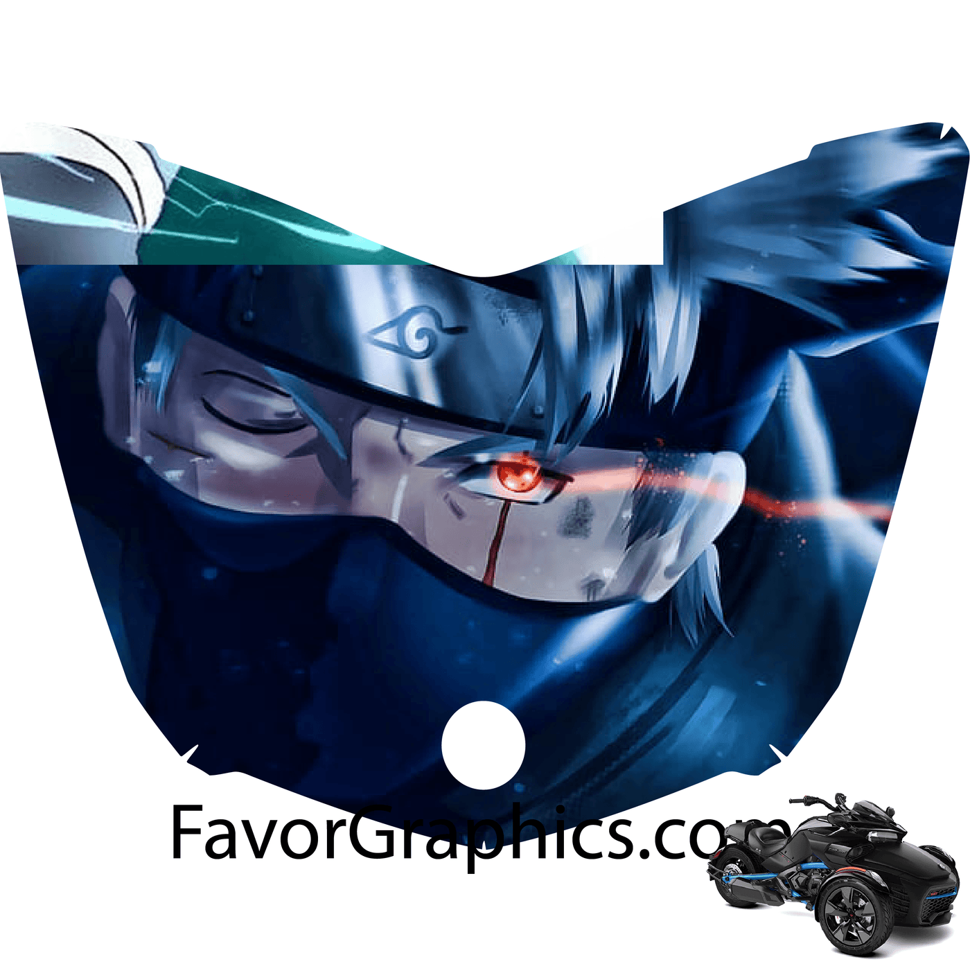 Kakashi Hatake Vinyl Hood Wrap Decal Sticker Can Am Spyder F3