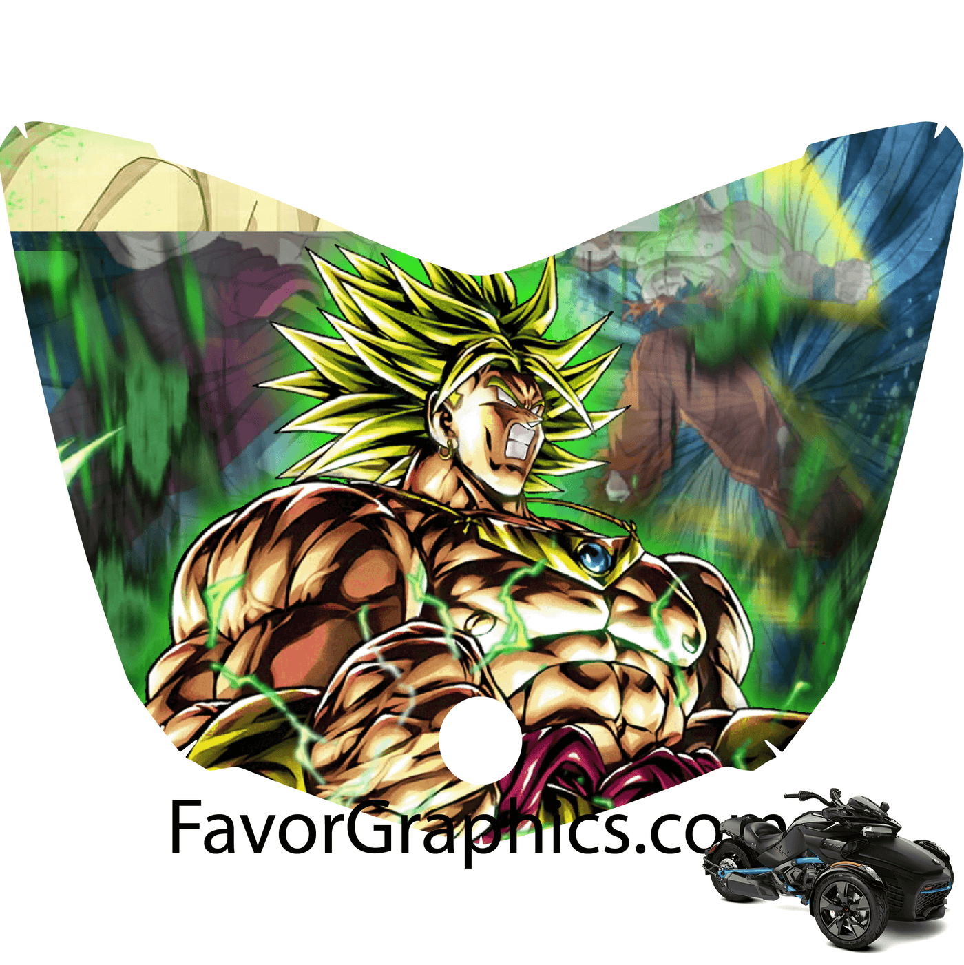 Broly Dragon Ball Vinyl Hood Wrap Decal Sticker Can Am Spyder F3