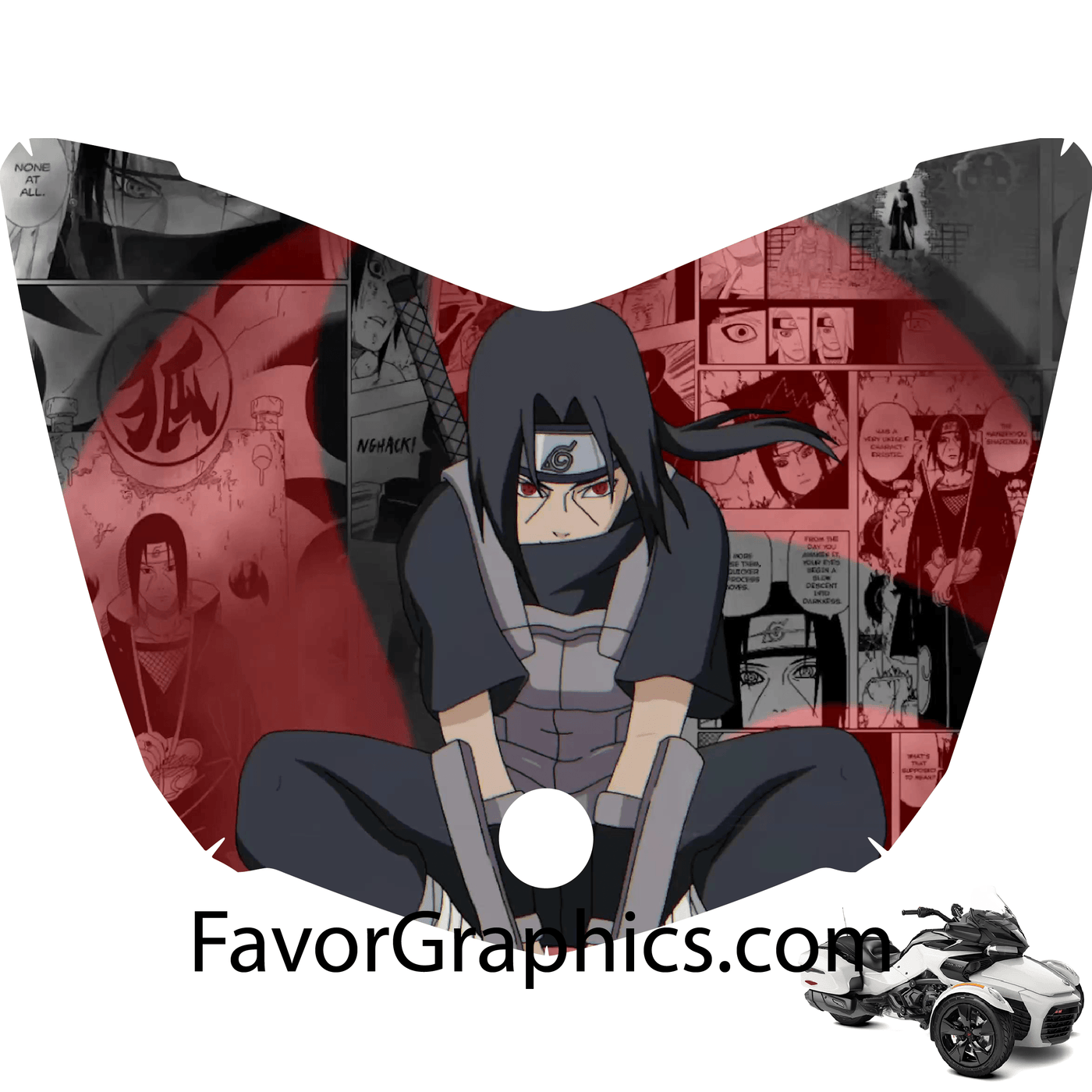 Itachi Uchiha Vinyl Hood Wrap Decal Sticker Can Am Spyder F3