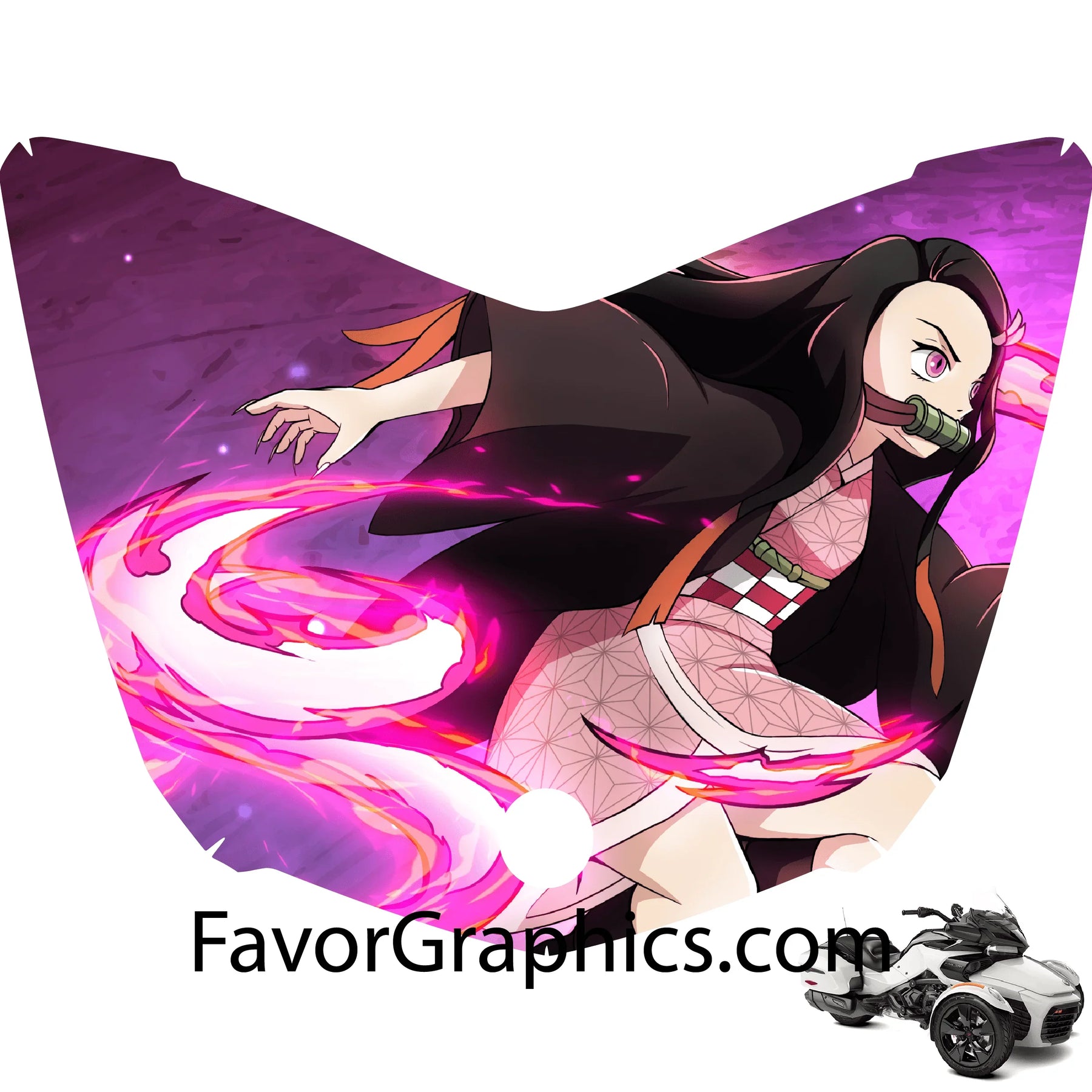Nazuko Sticker Decal Nezuko Kamado Vinyl Hood Wrap Decal Sticker Can Am Spyder F3 – Favor ...