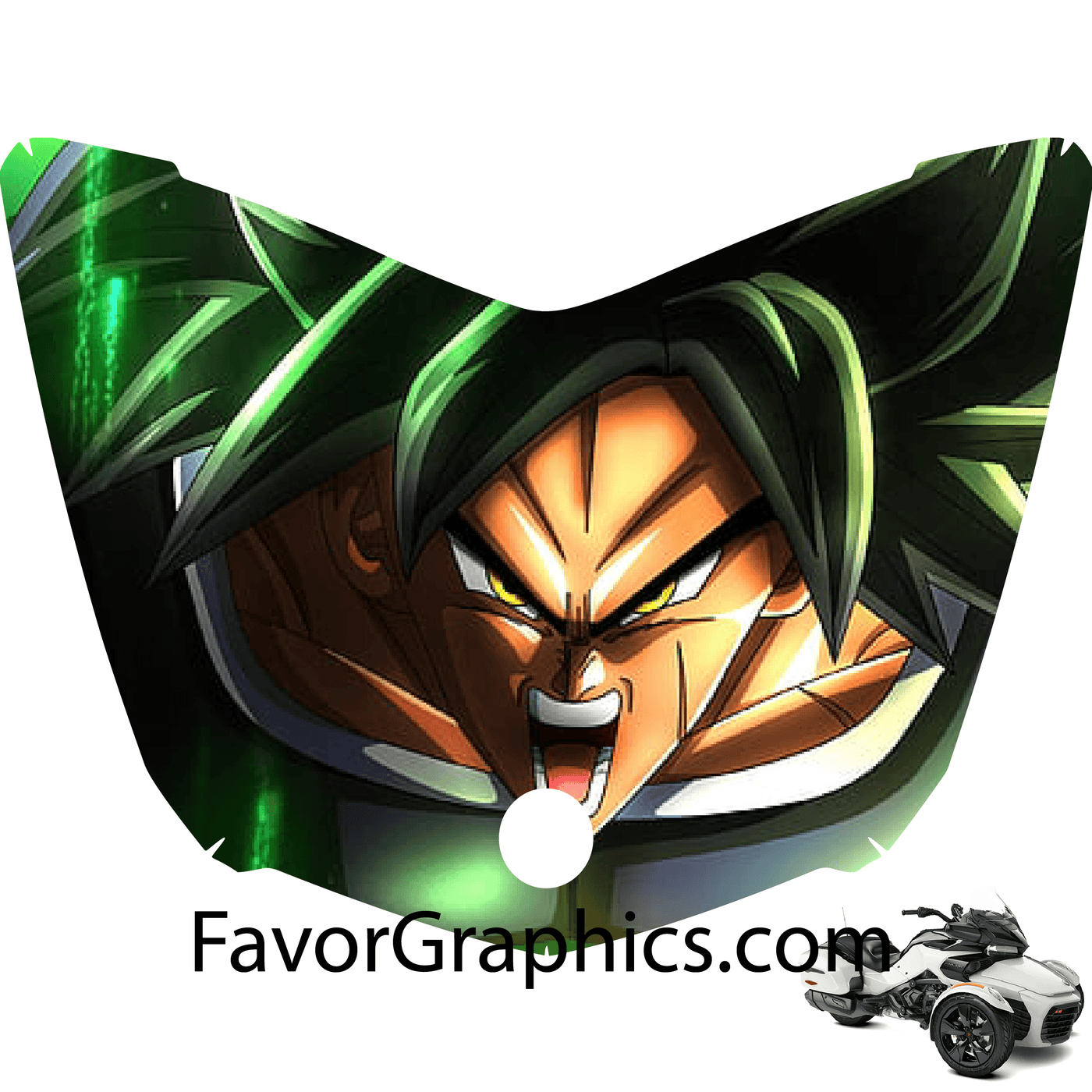 Broly Dragon Ball Vinyl Hood Wrap Decal Sticker Can Am Spyder F3