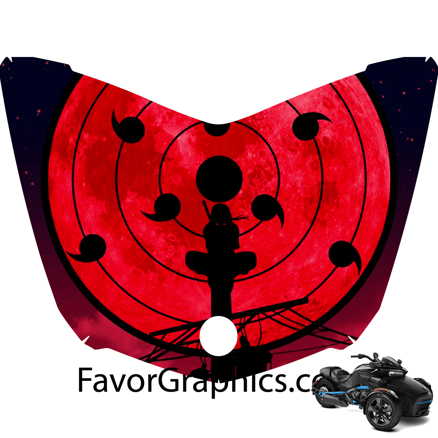 Itachi Uchiha Vinyl Hood Wrap Decal Sticker Can Am Spyder F3