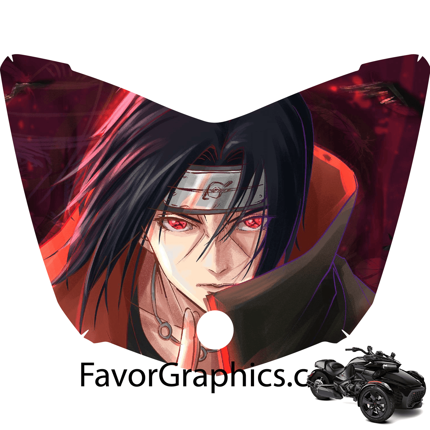 Itachi Uchiha Vinyl Hood Wrap Decal Sticker Can Am Spyder F3