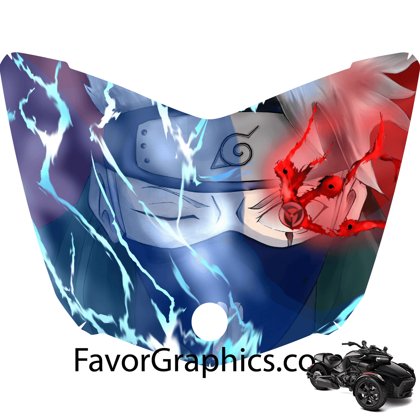 Kakashi Hatake Vinyl Hood Wrap Decal Sticker Can Am Spyder F3