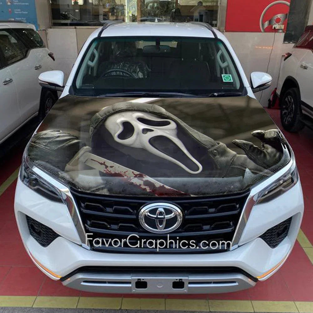 Hghostface Stickers Scream Ghostface Itasha Car Vinyl Hood Wrap Decal Sticker – Favor Graphics