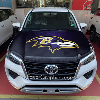 Baltimore Ravens Itasha Car Vinyl Hood Wrap Decal Sticker
