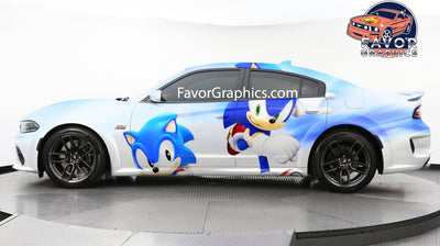 Sonic The Hedgehog Itasha Full Car Vinyl Wrap Decal Sticker