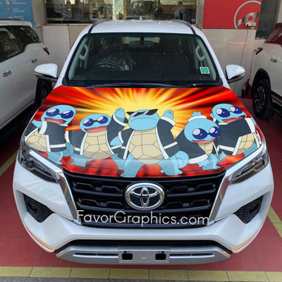 Squirtle Squad Itasha Car Vinyl Hood Wrap Decal Sticker