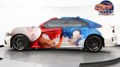 Sonic The Hedgehog Itasha Full Car Vinyl Wrap Decal Sticker