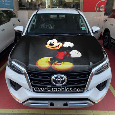 Mickey Mouse Itasha Car Vinyl Hood Wrap Decal Sticker