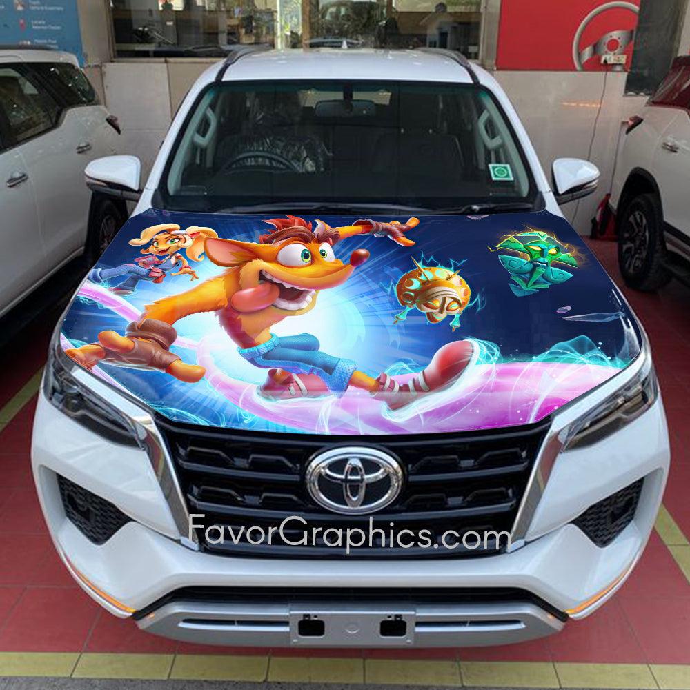 Crash Bandicoot Itasha Car Vinyl Hood Wrap Decal Sticker