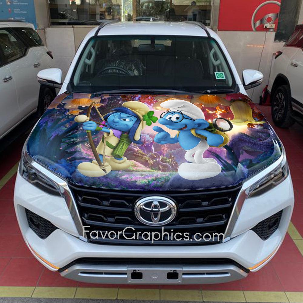 The Smurfs Itasha Car Vinyl Hood Wrap Decal Sticker