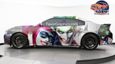 Harley Quinn Joker Itasha Full Car Vinyl Wrap Decal Sticker