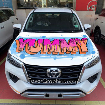 Graffiti Custom Any Name or Text Itasha Car Vinyl Hood Wrap Decal Sticker