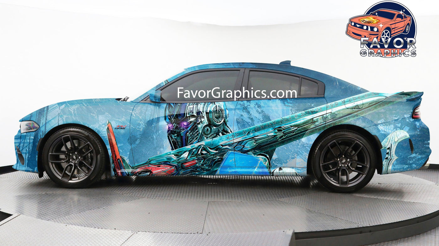 Optimus Prime Transformers Itasha Full Car Vinyl Wrap Decal Sticker