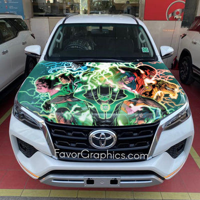 Green Lantern Itasha Car Vinyl Hood Wrap Decal Sticker