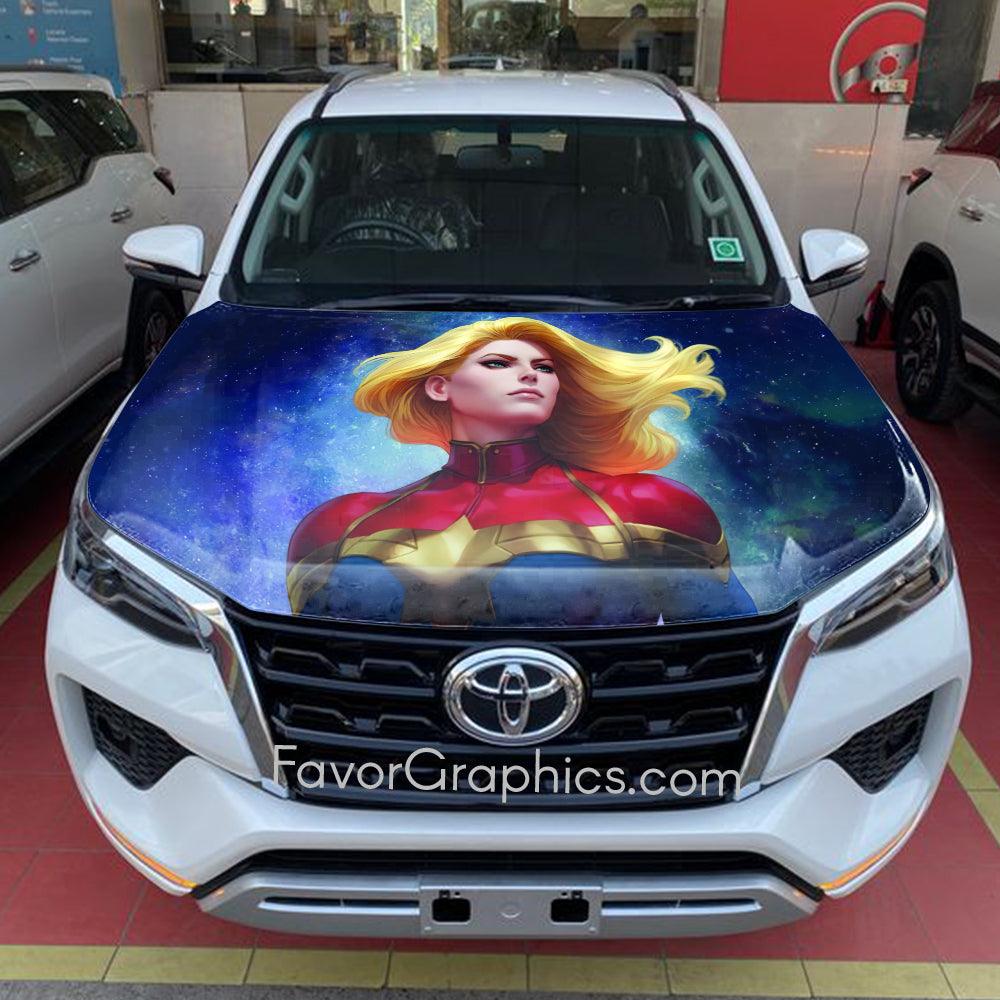 Captain Marvel Itasha Car Vinyl Hood Wrap Decal Sticker